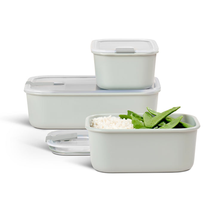 Mepal Set of 3 EasyClip food containers 2x700ml 1500ml Nordic White 106181032500