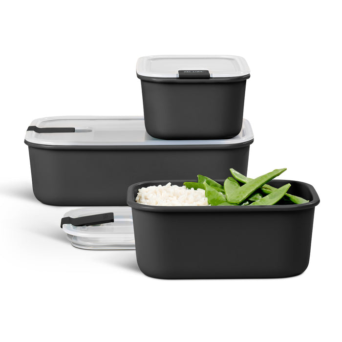 Mepal Set of 3 EasyClip food containers 2x700ml 1500ml Nordic Black 106181041100