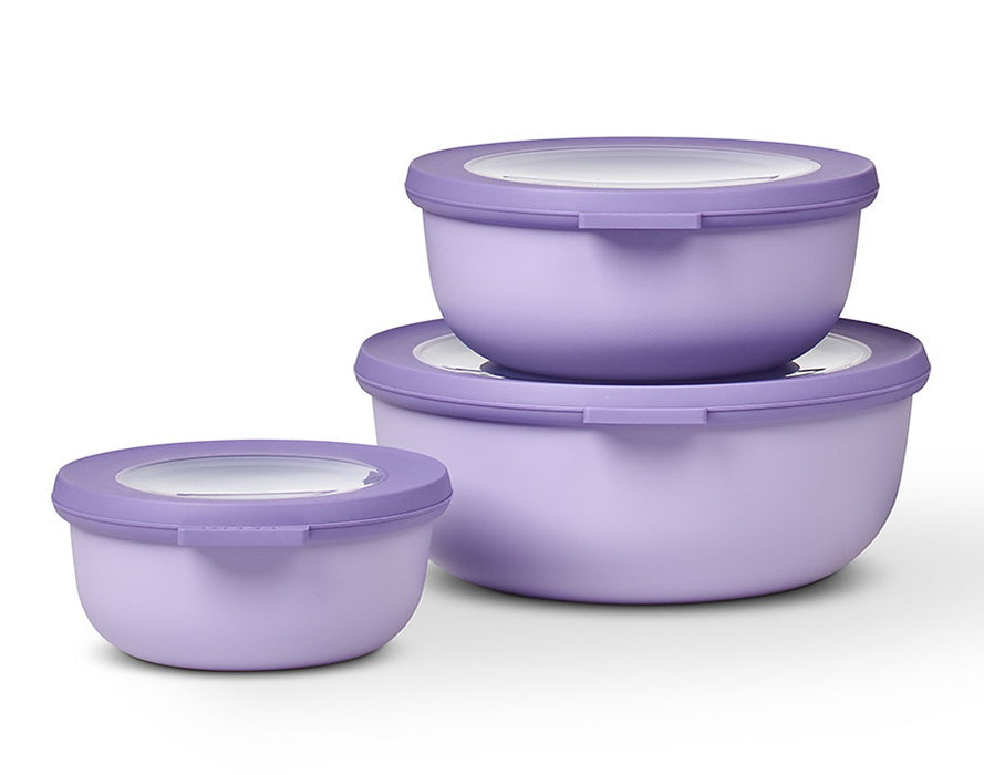 Mepal Set of 3 Cirqula round bowls 350 + 750 + 1250 Nordic Lilac 106230074600