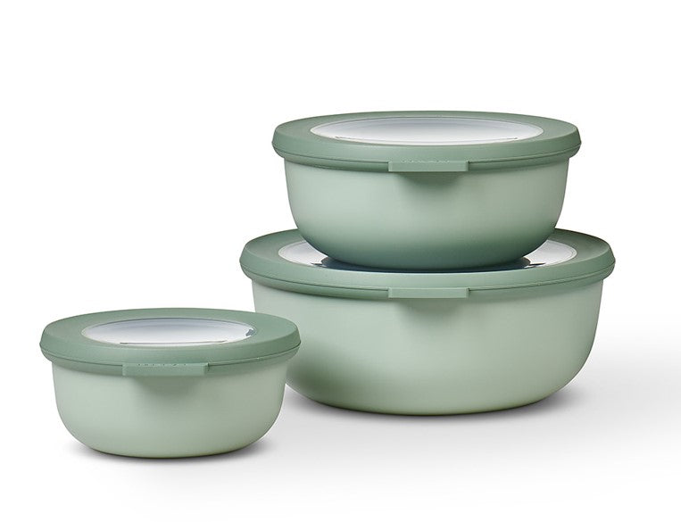 Mepal Set of 3 Cirqula round bowls 350 750 1250 Nordic Jade 106230094700