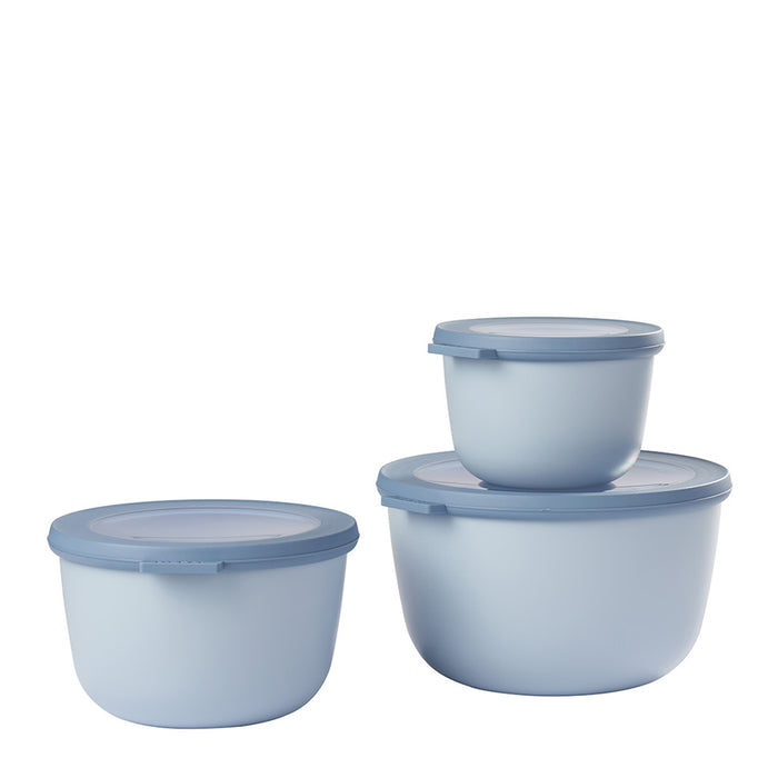 Mepal Set of 3 Cirqula round bowls 500 1000 2000 Nordic Blue 106231015700