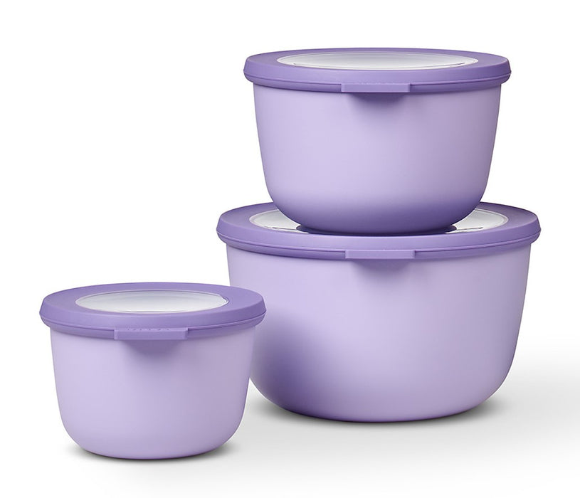 Mepal Set of 3 Cirqula round bowls 500 + 1000 + 2000 Nordic Lilac 106231074600