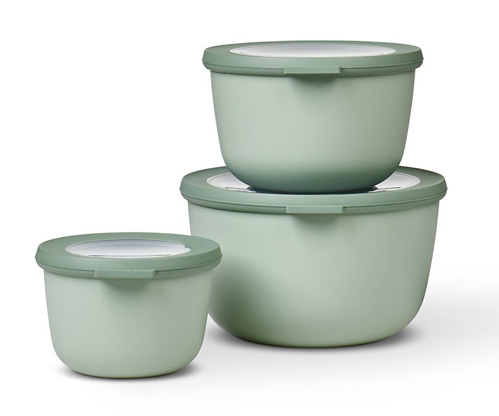 Mepal Set of 3 Cirqula round bowls 500 1000 2000 Nordic Jade 106231094700