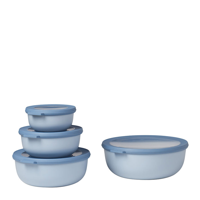 Mepal Set of 4 Cirqula round bowls 350 750 1250 2250 Nordic Blue 106232015700