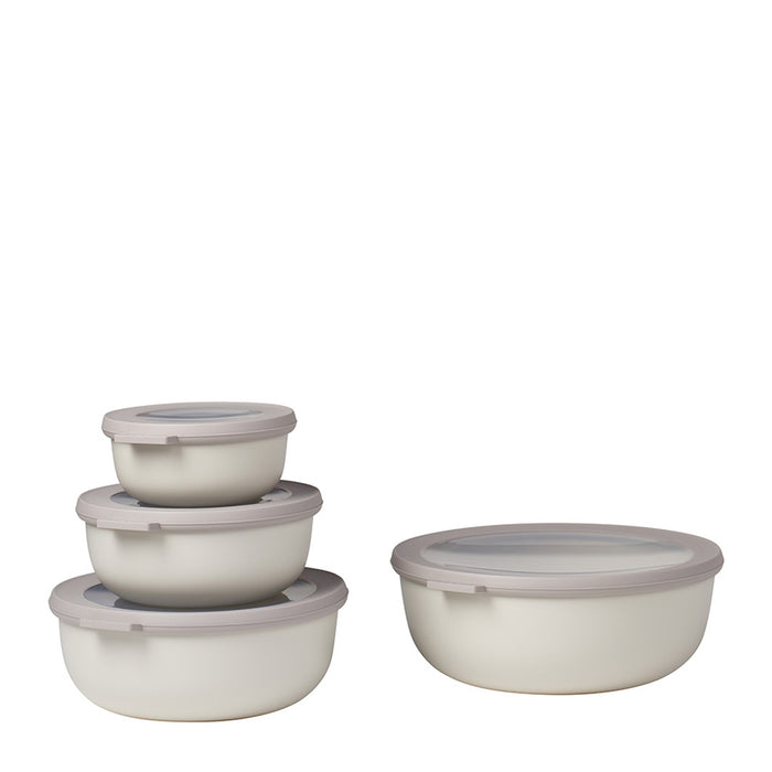 Mepal Set of 4 Cirqula round bowls 350 750 1250 2250 Nordic White 106232032500