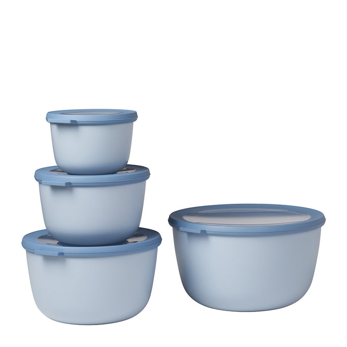 Mepal Set of 4 Cirqula round bowls 500 1000 2000 3000 Nordic Blue 106233015700