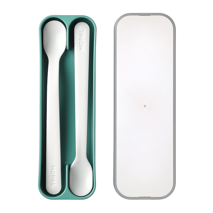Mepal 2 Mio Deep Turquoise Feeding Spoons 108032012400