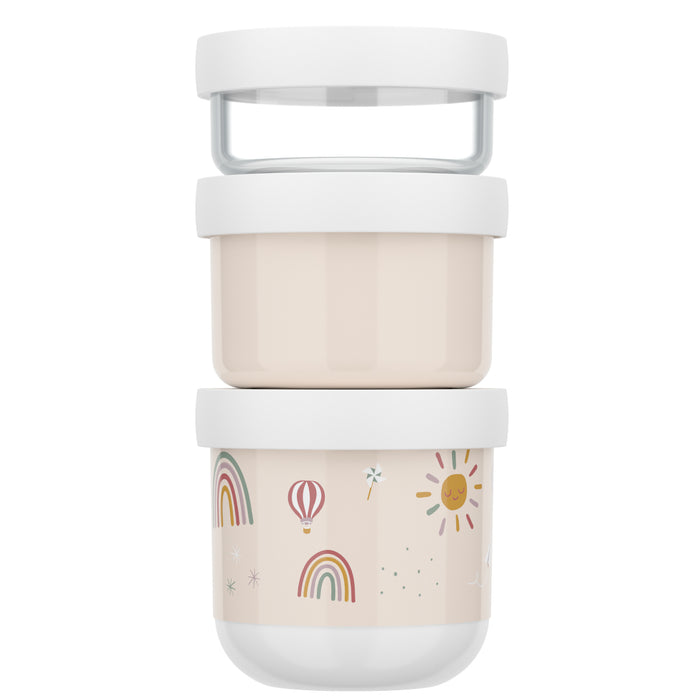 Mepal Pojemnik na przekД…ski piД™trowalny Mio 3-czД™Е›ciowy Sunshine & Rainbow 108034065245