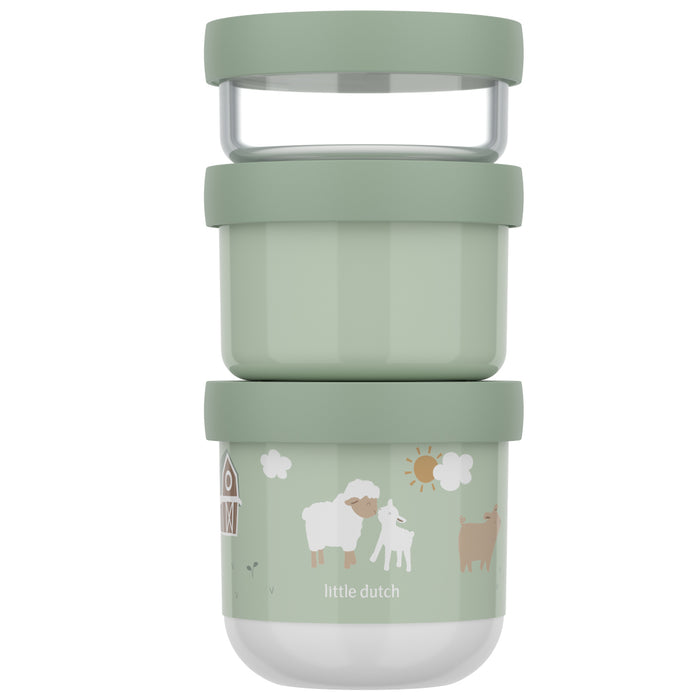 Mepal Pojemnik na przekД…ski piД™trowalny Mio 3-czД™Е›ciowy Little Farm 108034065399