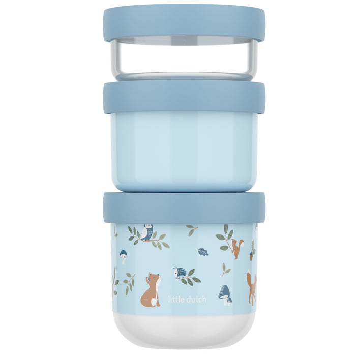 Mepal Pojemnik na przekД…ski piД™trowalny Mio 3-czД™Е›ciowy Forest Friends 108034065408