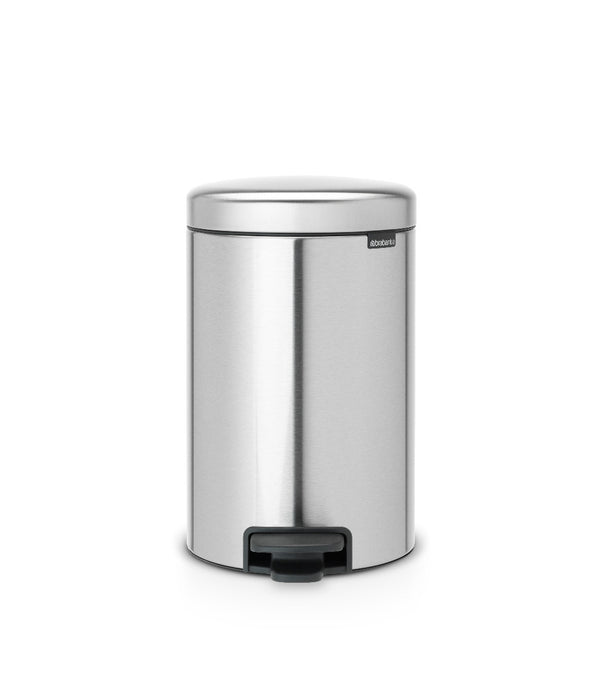 Brabantia Pedal garbage can 12l Newicon matt steel 112041