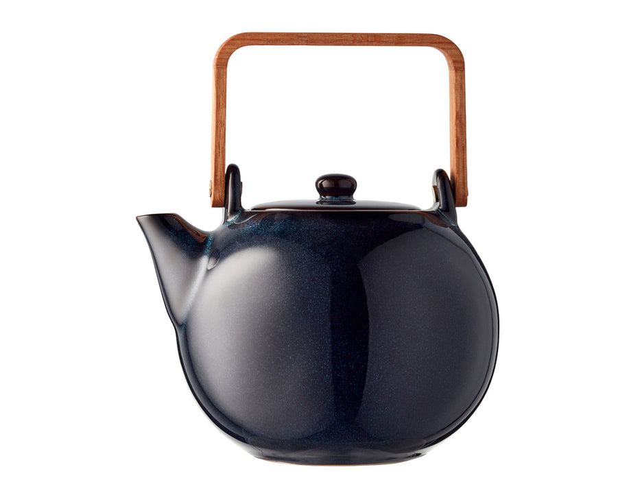 Bitz Stoneware jug with strainer 1.2l blue 11249