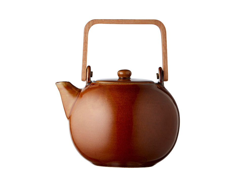 Bitz Stoneware jug with strainer 1.2l amber 11251