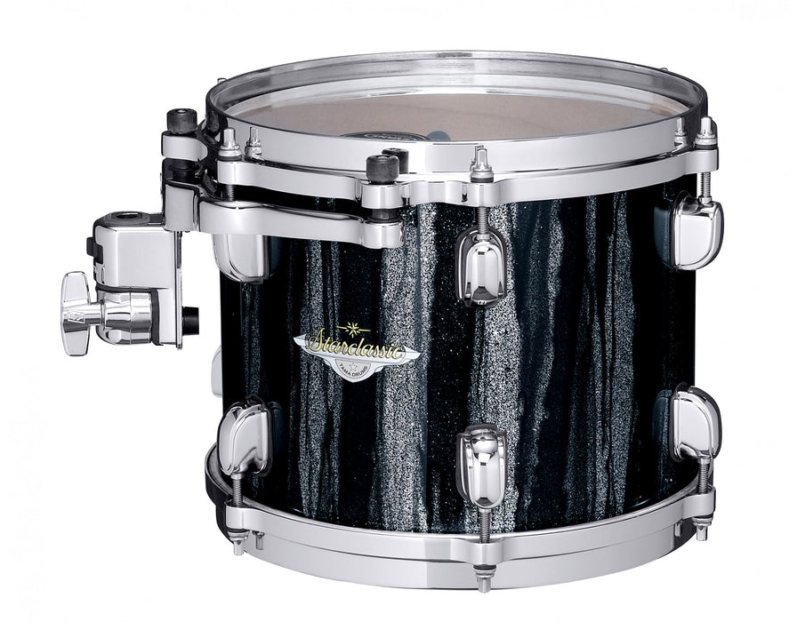 TAMA Starclassic Maple Lacquer Rack Tom 10" x 9" - Black Clouds & Silver Linings/Chrome HW