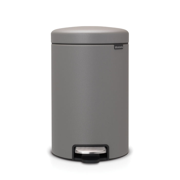 Brabantia NewIcon 12l pedal garbage can mineral grey 119149