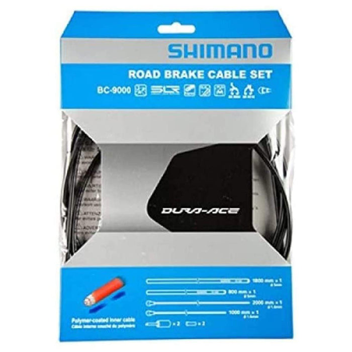 Shimano Spares Road Brake Cable Set, Polymer Coated Stainless Steel Inners, Black N/A Black