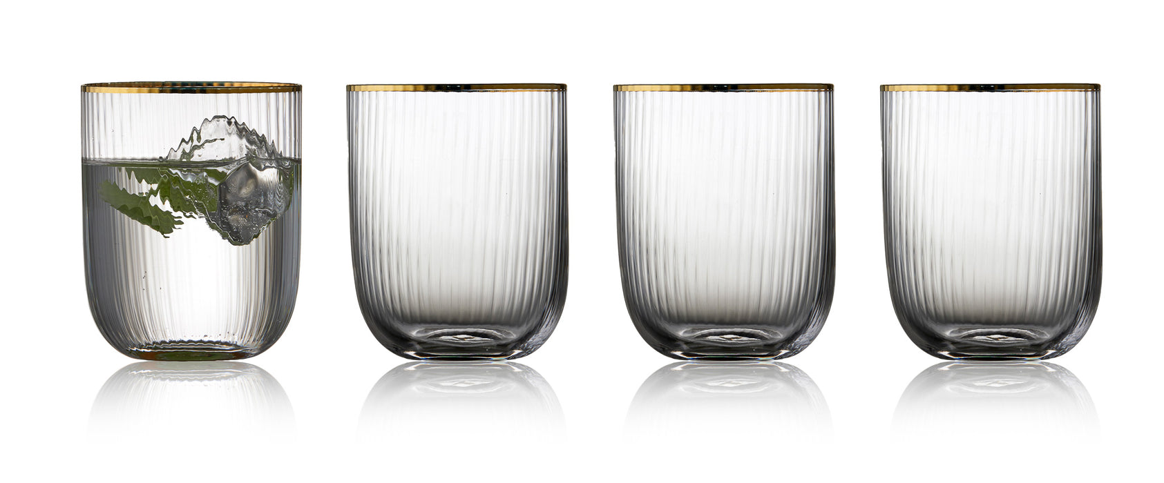Lyngby Glas Palermo water glasses 350 ml 4 pieces gold 12050