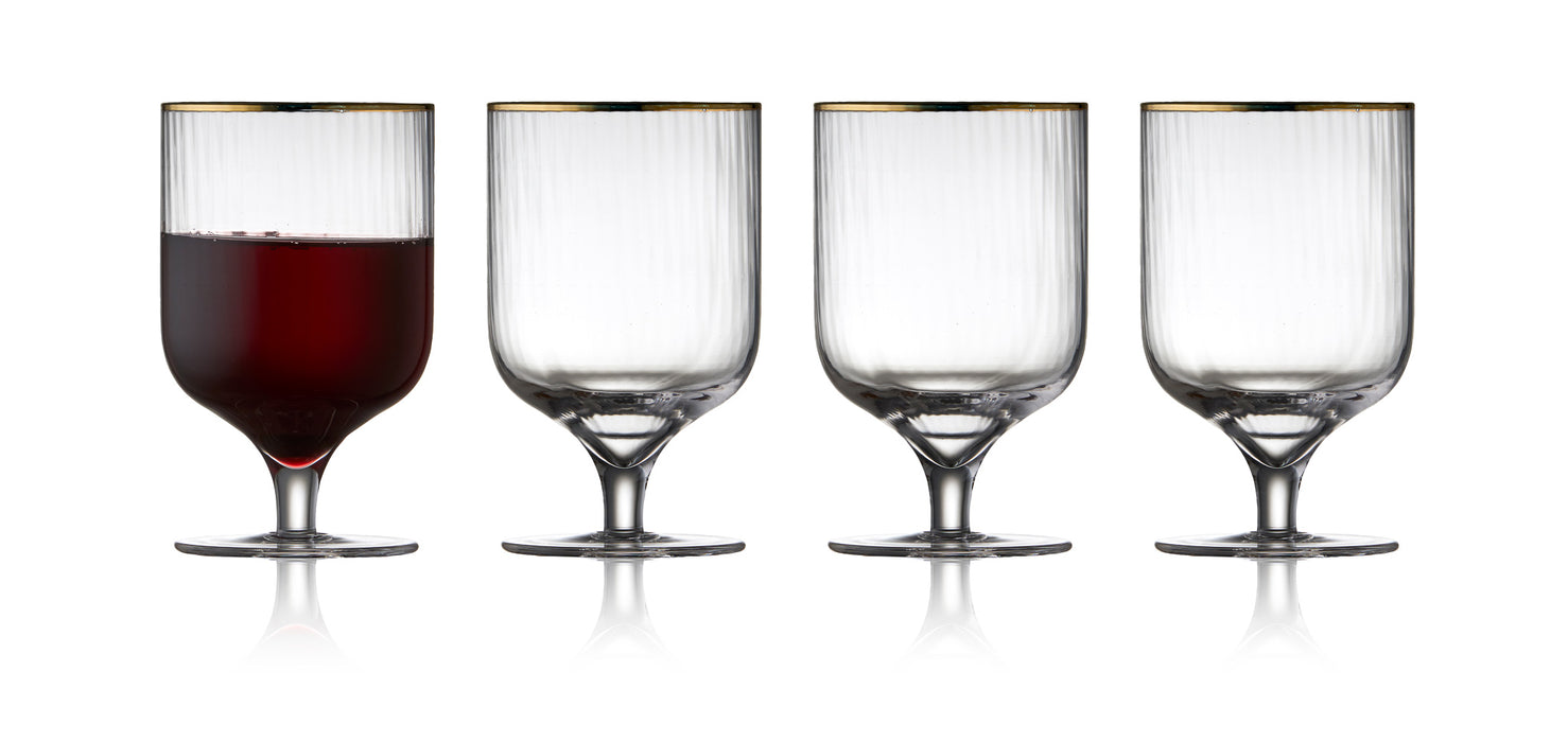 Lyngby Glas Palermo wine glasses 300 ml 4 pieces gold 12058