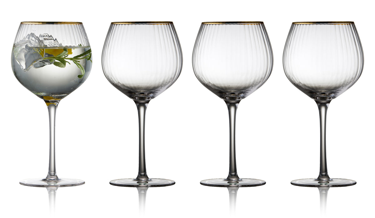 Lyngby Glas Palermo gin glasses 570 ml 4 pieces gold 12061