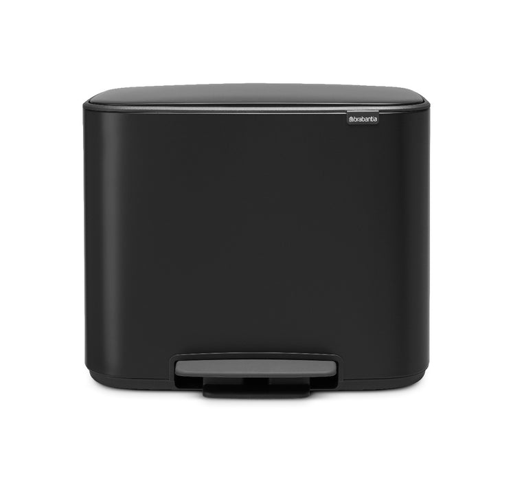 Brabantia Pedal trash garbage can BO 3x11l black 121104