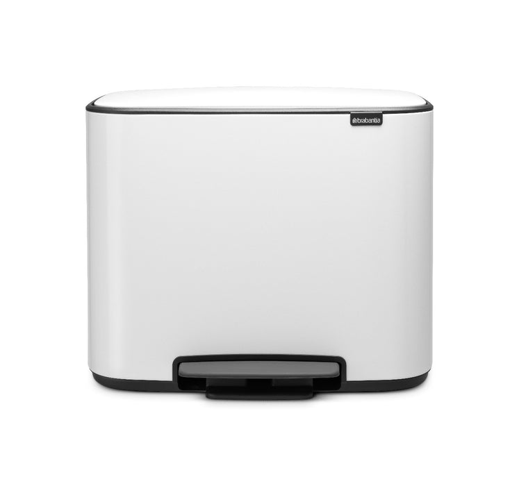 Brabantia Pedal trash garbage can BO 11+23l white 121142