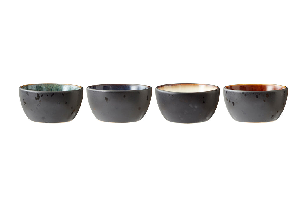 Bitz Set of 4 pieces 10 cm Black/mix bowls 12586