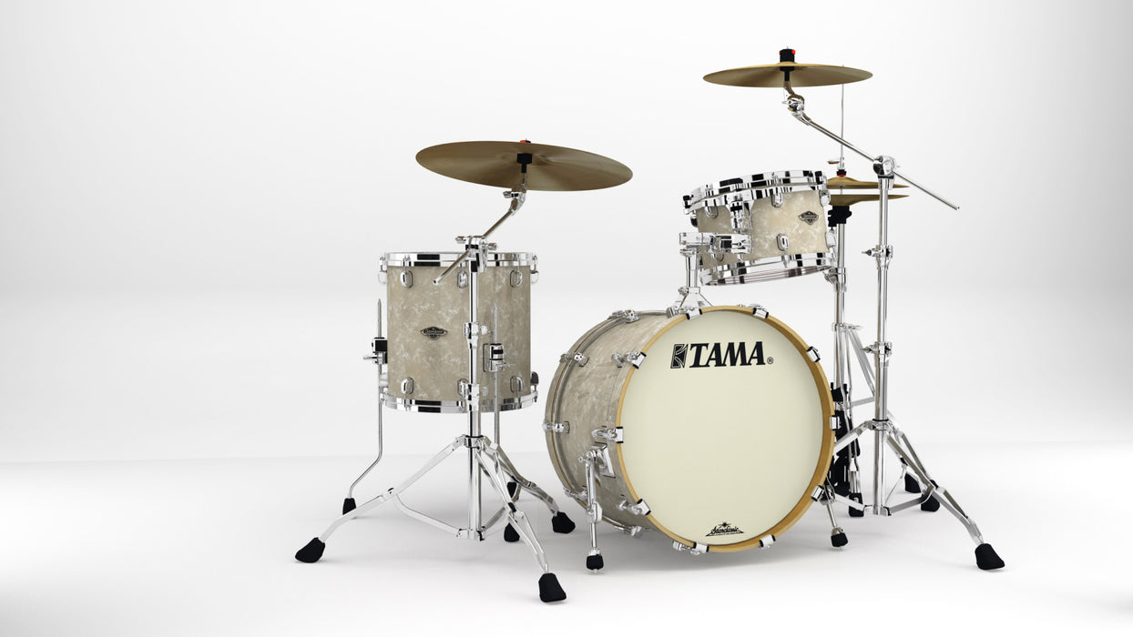 TAMA Starclassic Walnut/Birch Duracover Wrap Shell Kit 3 pcs - Vintage Marine Pearl/Chrome HW