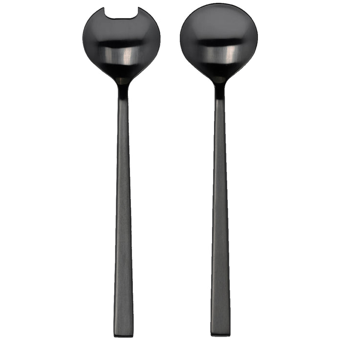 Bitz Black Matt Salad Spoons 130141