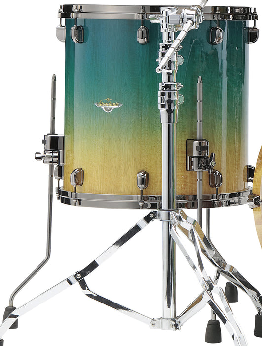 TAMA Starclassic Maple Exotic Floor Tom 16" x 16" - Marine Shoreline Movingui Fade/Black Nickel HW