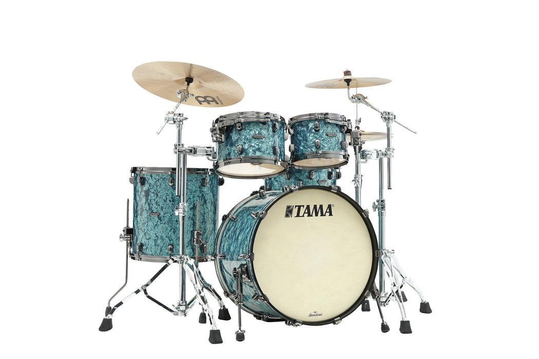 TAMA Starclassic Maple Duracover Wrap Shell Kit 4 pcs - Turquoise Pearl/Black Nickel HW