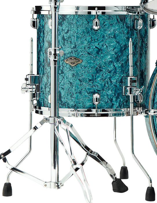 TAMA Starclassic Walnut/Birch Duracover Wrap Floor Tom 18" x 16" - Turquoise Pearl/Chrome HW