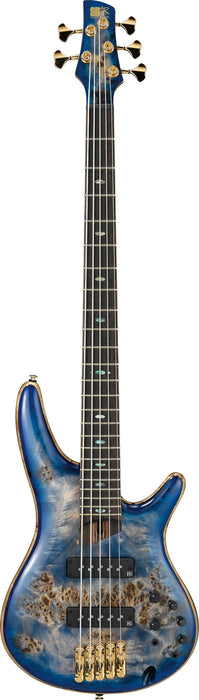 IBANEZ Premium SR Electric Bass 5-String - Cerulean Blue Burst + Gig Bag