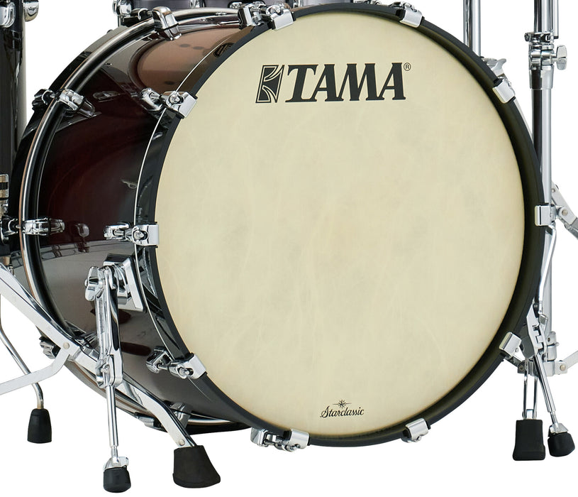 TAMA Starclassic Maple Lacquer Bass Drum 20" x 16" - Dark Mocha Burst/Chrome HW/with Mount