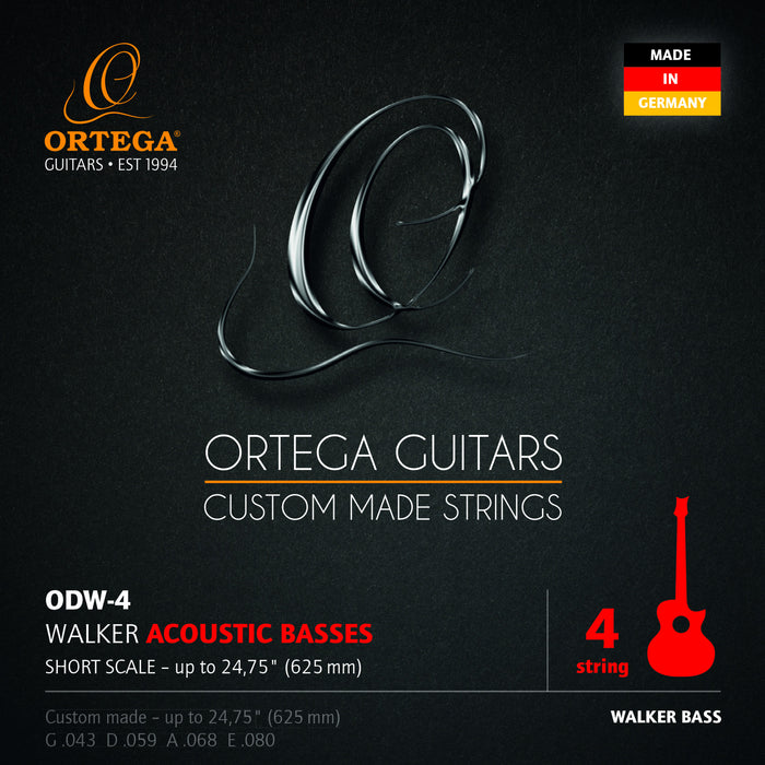 ORTEGA Custom Made Strings - Walker Acoustic Bass 4 String