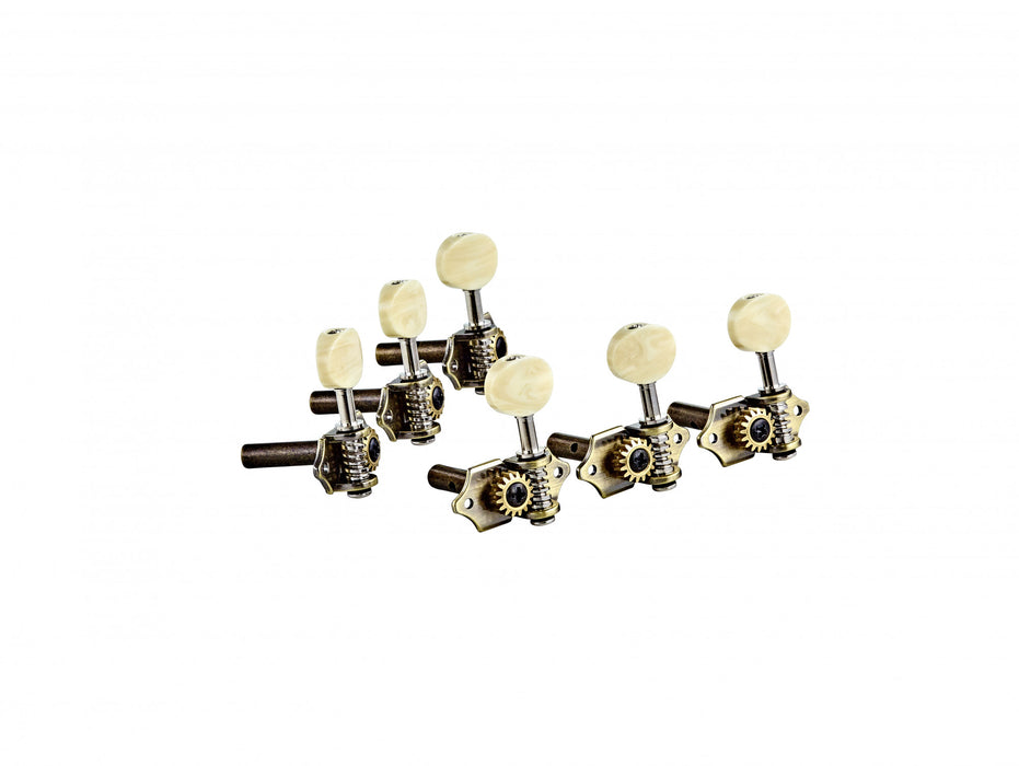 ORTEGA Vintage Open Gear Guitar Tuning Machines - Brass