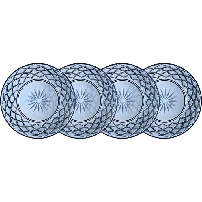 Lyngby Glas Sorrento plates 21 cm 4 pieces blue 32008