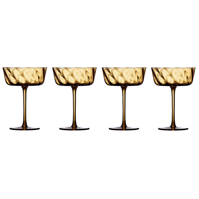 Lyngby Glas Vienna champagne glasses 300 ml Amber 4 pieces 31732