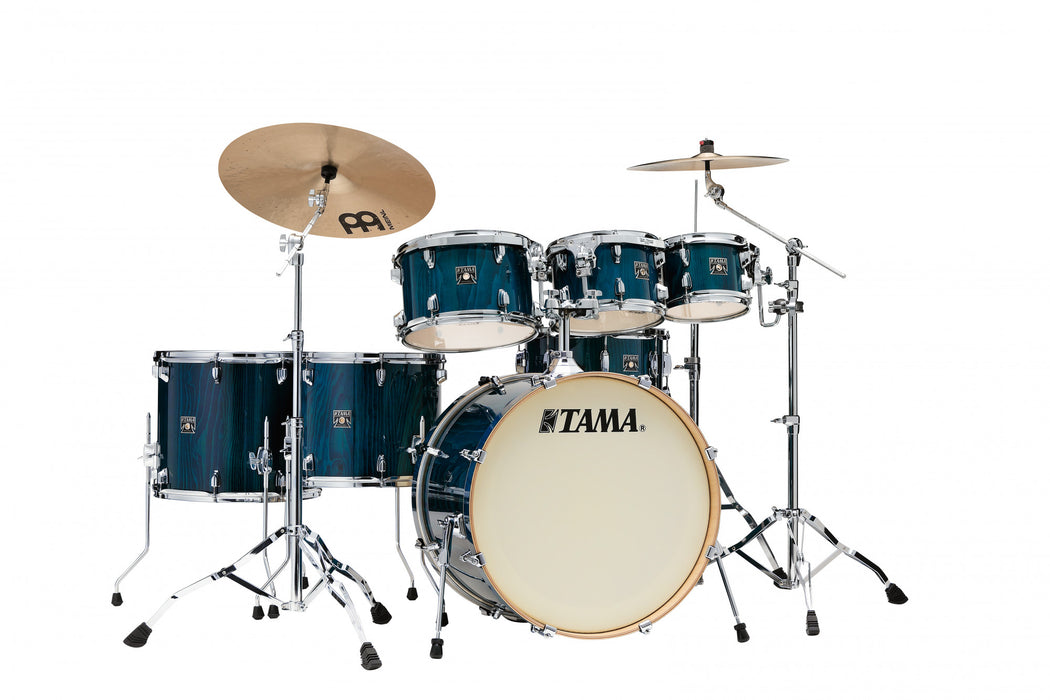 TAMA Superstar Classic Shell Kit 7 pcs - Gloss Sapphire Lacebark Pine/Chrome HW