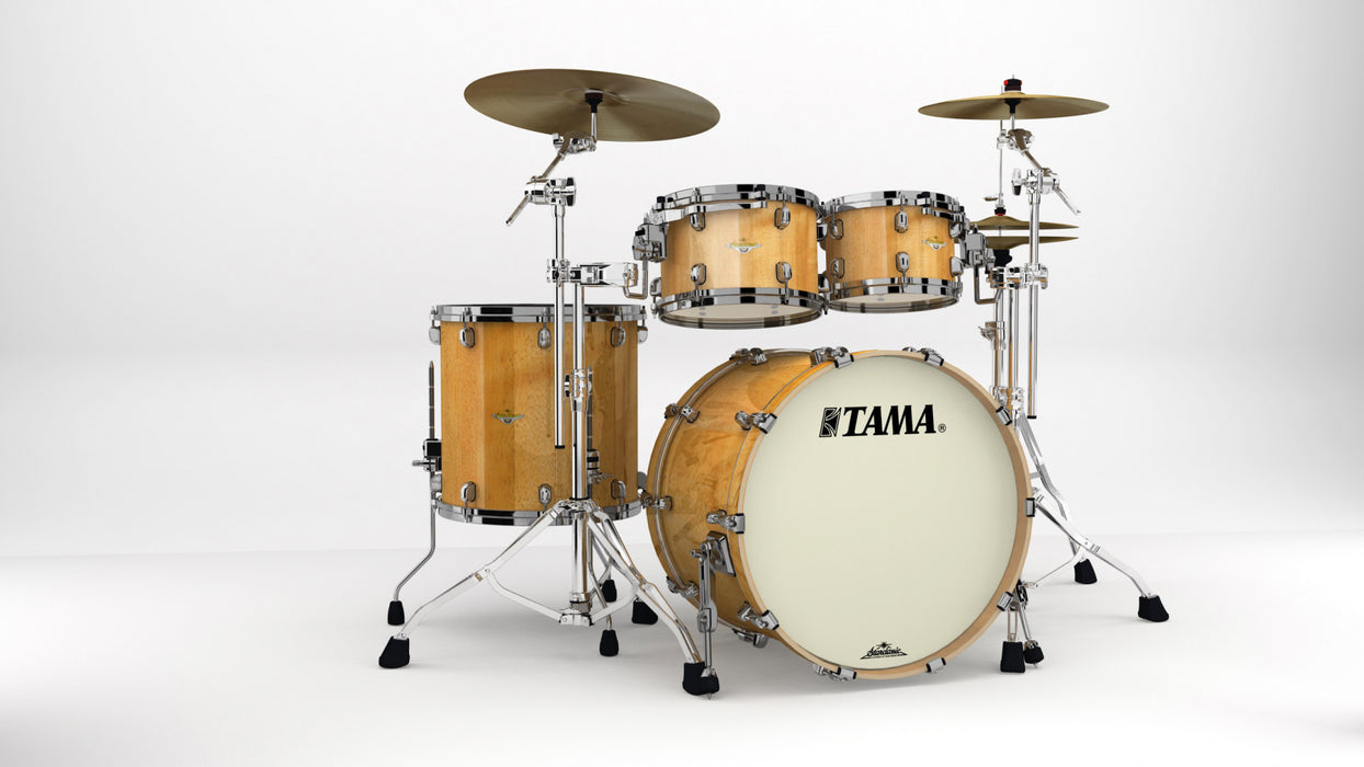 TAMA Starclassic Maple Exotic Shell Kit 4 pcs - Exotic Gloss Natural Movingui/Black Nickel HW