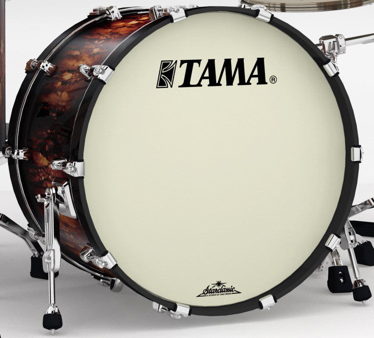 TAMA Starclassic Maple Lacquer Bass Drum 18" x 14" - Satin Brown Burst/Chrome HW/without Mount