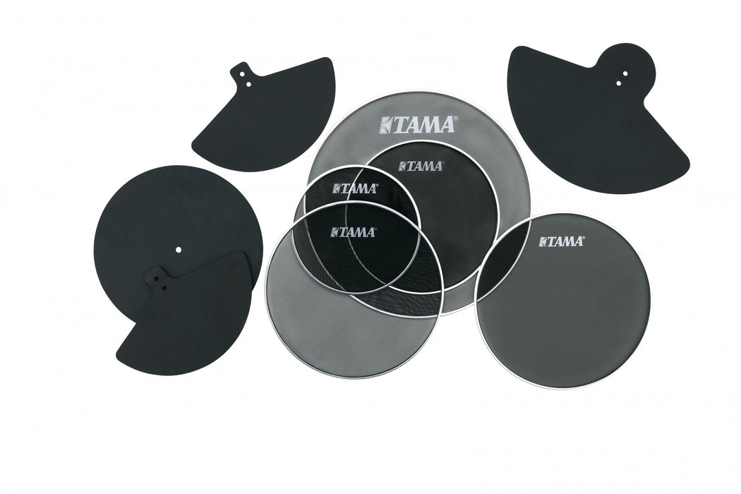 TAMA Silent Practice Set - 18" Bass Drum/14" Floor Tom/10" & 12" Tom Tom/14" Snare Drum/14" HiHat/16" Cymbal/18"-20" Cymbal