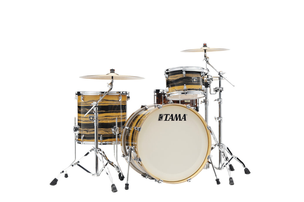 TAMA Superstar Classic Drum Set 3 pcs - Natural Ebony Tiger Wrap/Chrome HW + SM5W Hardware Kit