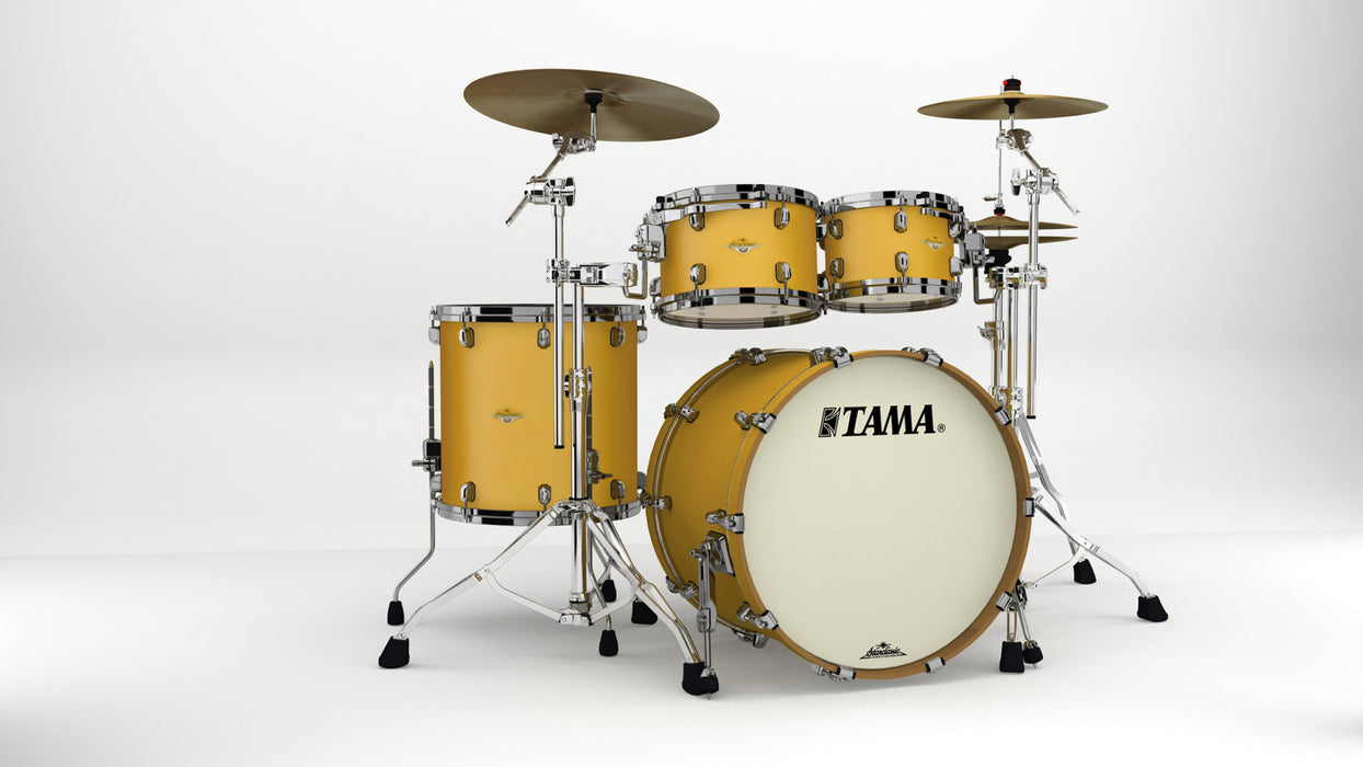 TAMA Starclassic Maple Lacquer Shell Kit 4 pcs - Satin Aztec Gold Metallic/Black Nickel HW