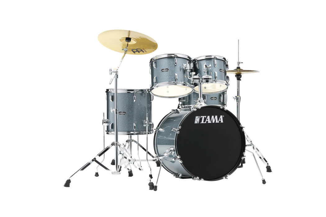 TAMA Stagestar Drum Set 5 pcs (20" BD) - Sea Blue Mist/Chrome HW + MEINL Cymbals BCS Cymbal Set