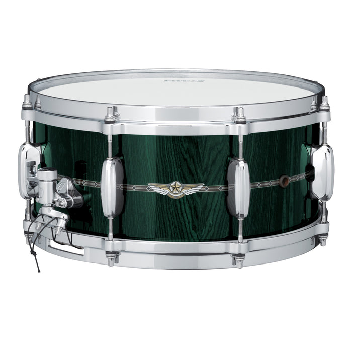 TAMA STAR Bubinga Snare Drum 14" x 5,5" - Dark Green Cordia/Chrome HW - Inside & Outside Inlay