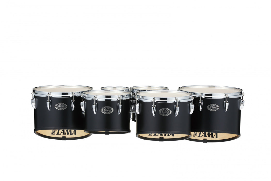 TAMA Fieldstar Rudiment Marching Tenor Drum large sextet (Corps-Depth) 6" / 8" / 10" / 12" / 13" / 14" - Satin Black/Chrome HW