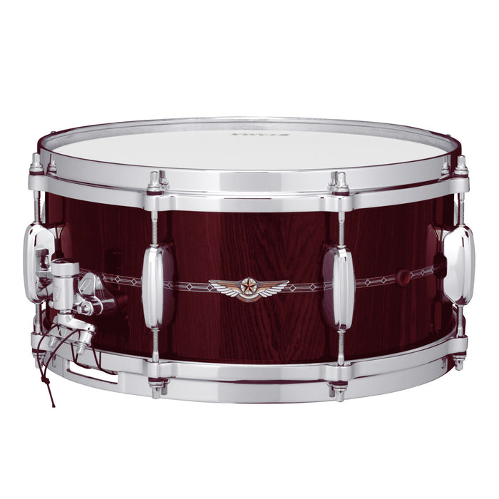 TAMA STAR Bubinga Snare Drum 13" x 6" - Dark Red Cordia/Chrome HW - Outside Inlay