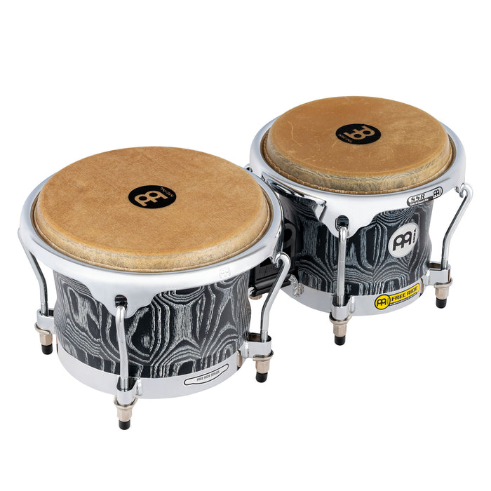 MEINL Percussion Woodcraft Serie Wood Bongo 7" Macho / 8 1/2" Hembra - Vintage Black/Chrome HW
