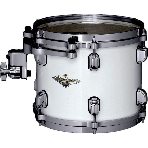 TAMA Starclassic Maple Lacquer Rack Tom 12" x 10" - Piano White/Black Nickel HW