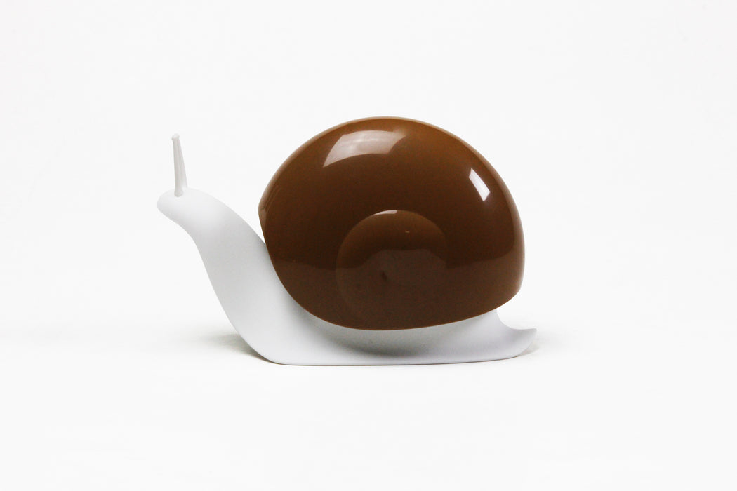 Qualy Escar soap dispenser white-brown 10261-WH-BN